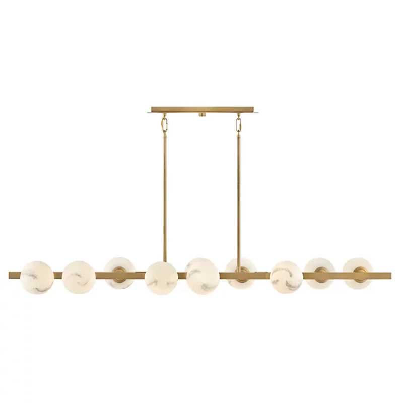 Harold Art Glass Ball Linear Chandelier Lighting
