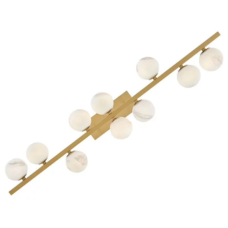 Harold Art Glass Ball Linear Chandelier Lighting