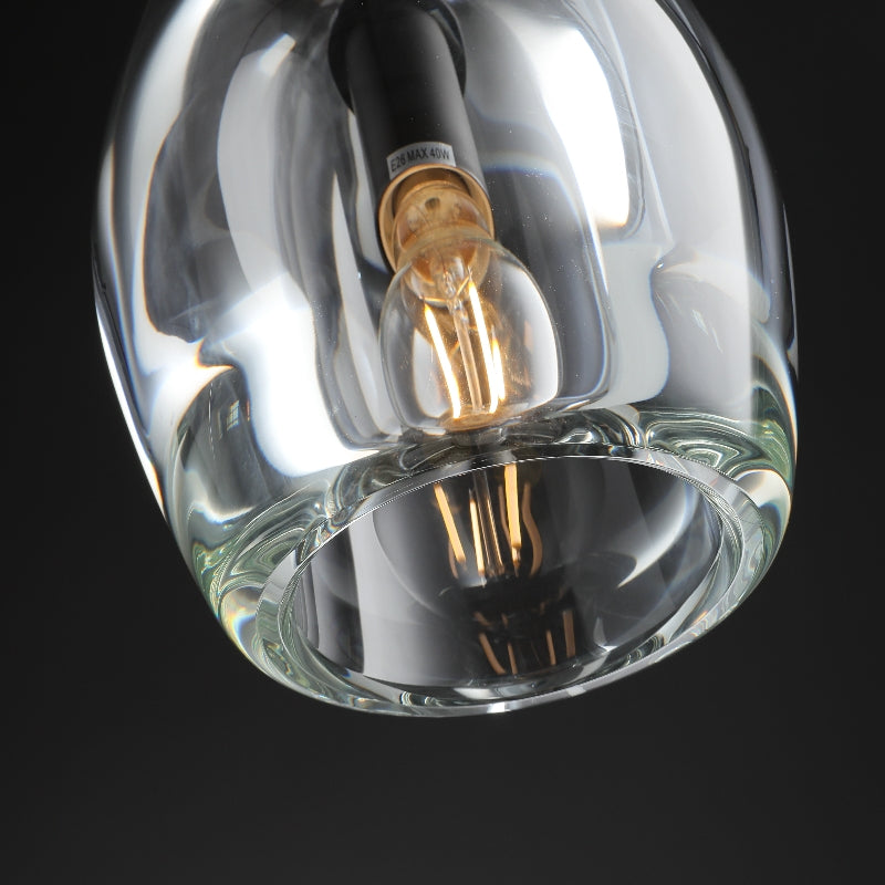 Brandon Flute Pendant 6"/ 8"/ 9", Modern Crystal Kitchen Pendants Lamp