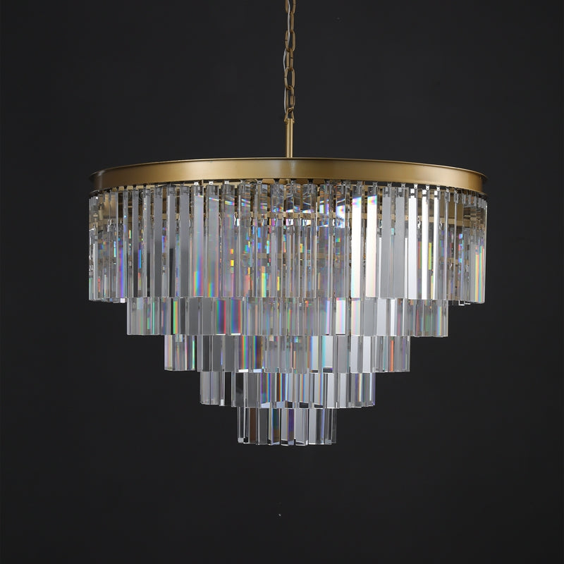 Odiana Series K9 Crystal Tiered Round Chandelier 19" 31" 43" Chandelier For Living Room Dinning Room