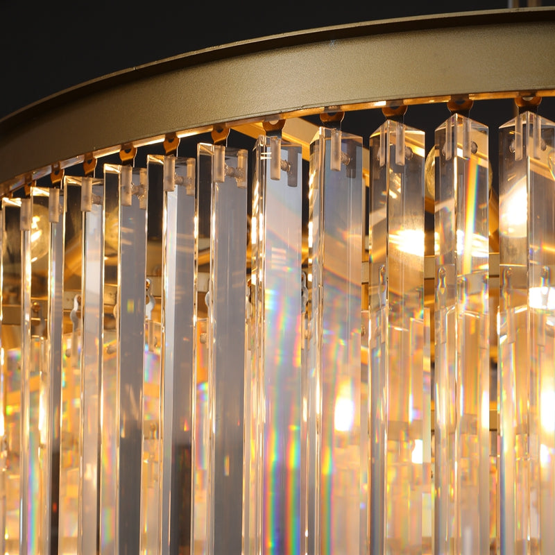 Odiana Series K9 Crystal Tiered Round Chandelier 19" 31" 43" Chandelier For Living Room Dinning Room
