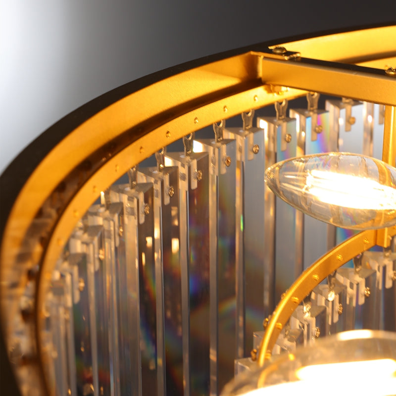 Odiana Series K9 Crystal Tiered Round Chandelier 19" 31" 43" Chandelier For Living Room Dinning Room
