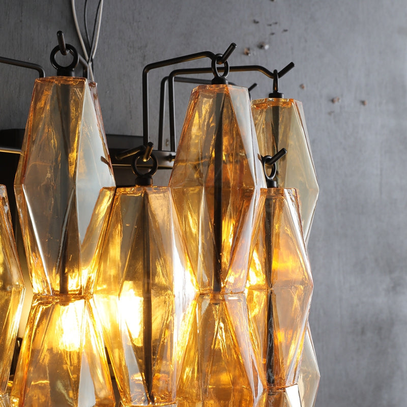 Renee Luxurious Glass Tiered Wall Sconce, Indoor Bedside Wall Lamp Fixture