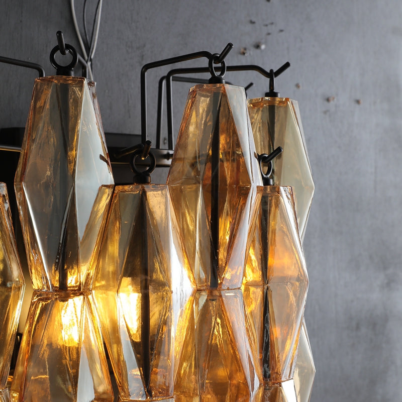 Renee Luxurious Glass Tiered Wall Sconce, Indoor Bedside Wall Lamp Fixture