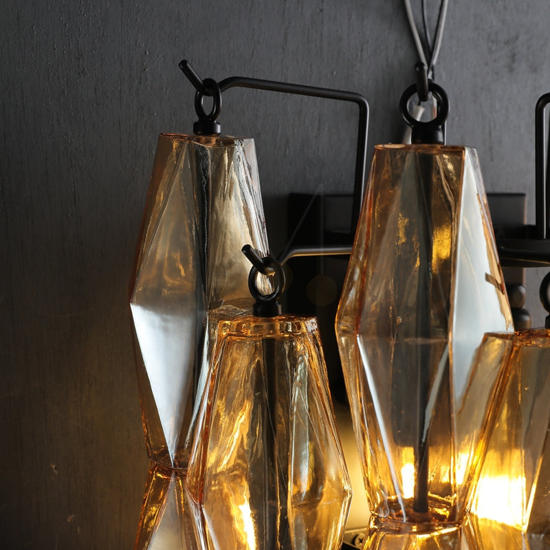 Renee Luxurious Glass Tiered Wall Sconce, Indoor Bedside Wall Lamp Fixture