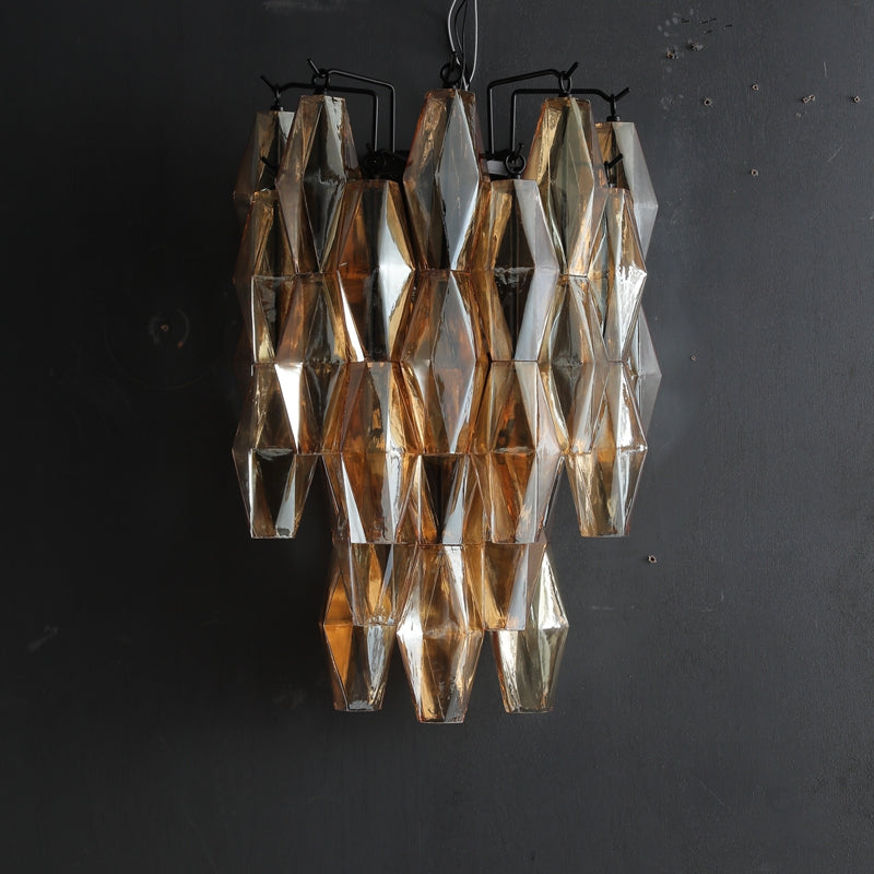 Renee Luxurious Glass Tiered Wall Sconce, Indoor Bedside Wall Lamp Fixture