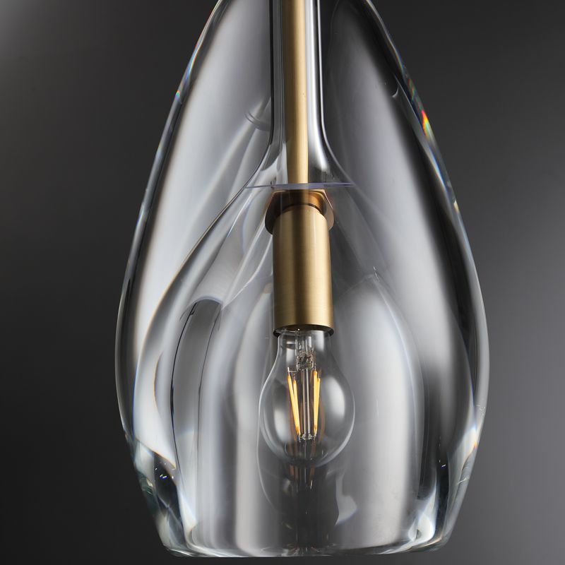 Brandon Flute Pendant 6"/ 8"/ 9", Modern Crystal Kitchen Pendants Lamp