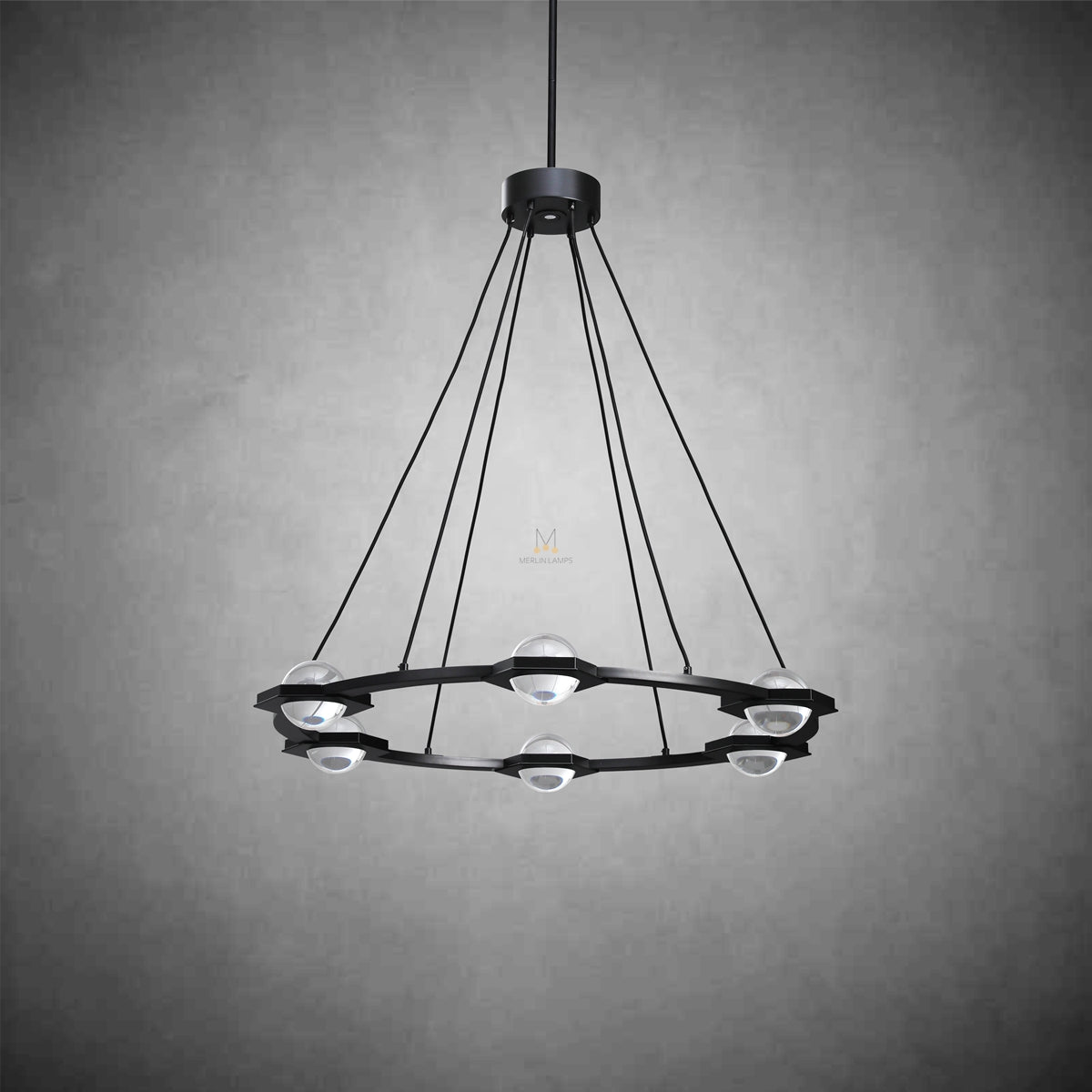 Planets Round Chandelier 36", Modern Lamp Fixtures