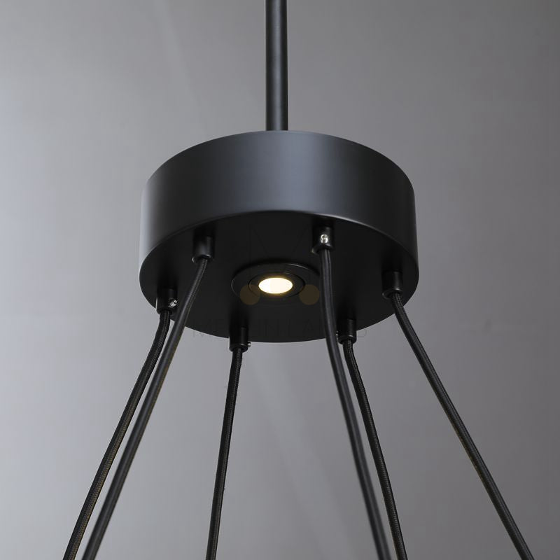 Planets Round Chandelier 36", Modern Lamp Fixtures