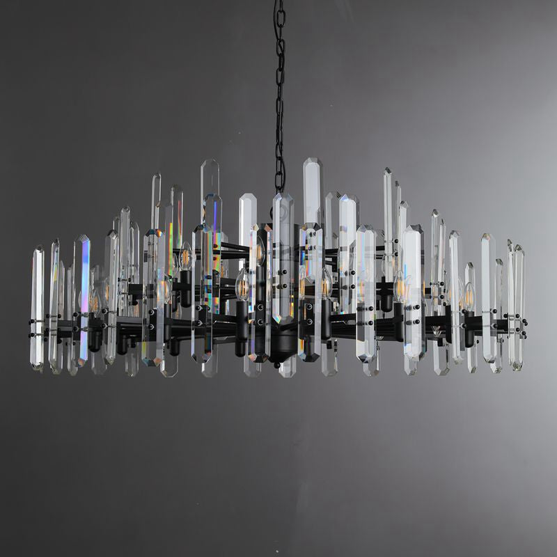 Gleam Series K9 Crystal Glass Linear Chandelier