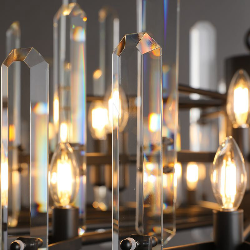 Gleam Series K9 Crystal Glass Linear Chandelier