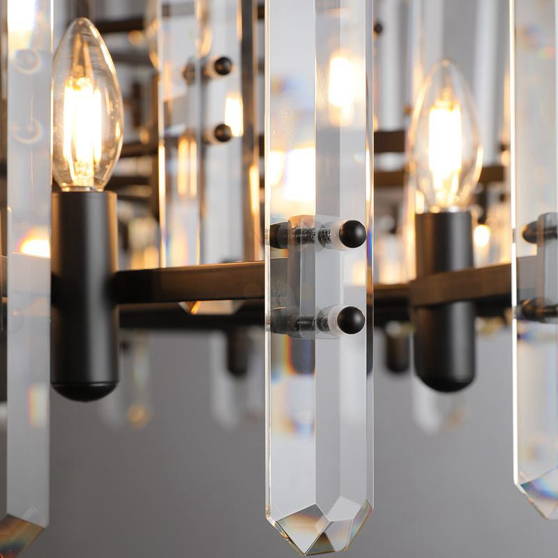 Gleam Series K9 Crystal Glass Linear Chandelier