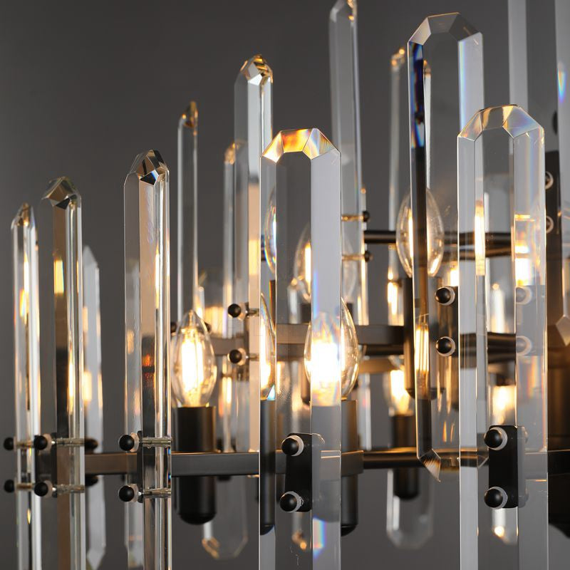 Gleam Series K9 Crystal Glass Linear Chandelier