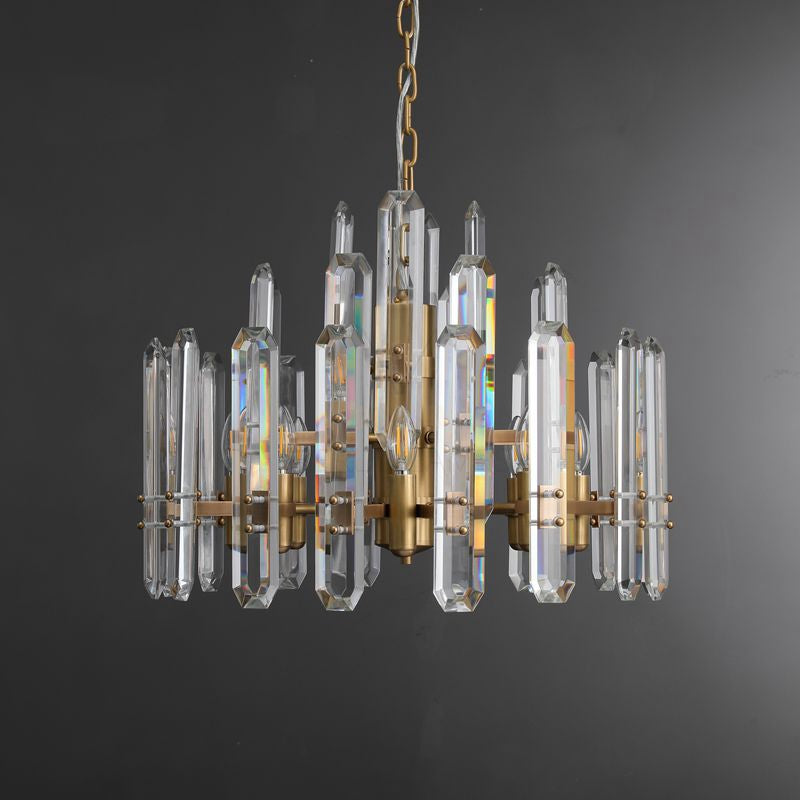 Gleam Series K9 Crystal Glass Round Chandelier 24" 36 " 48"