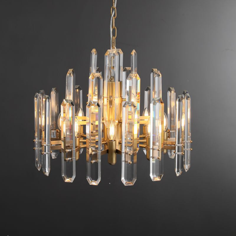 Gleam Series K9 Crystal Glass Round Chandelier 24" 36 " 48"