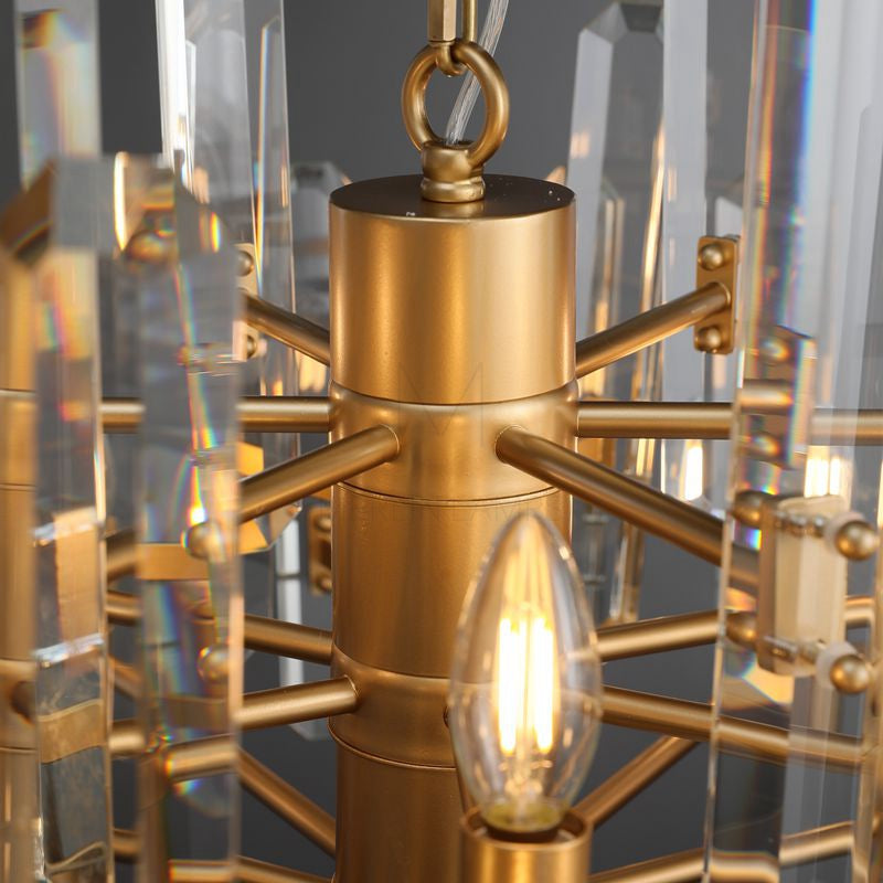 Gleam Series K9 Crystal Glass Linear Chandelier