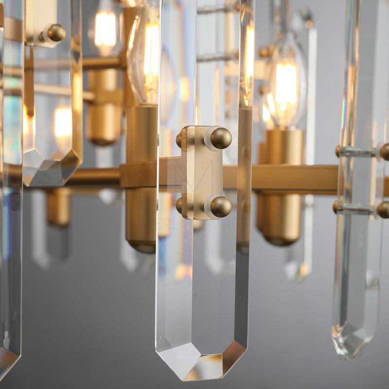 Gleam Series K9 Crystal Glass Linear Chandelier