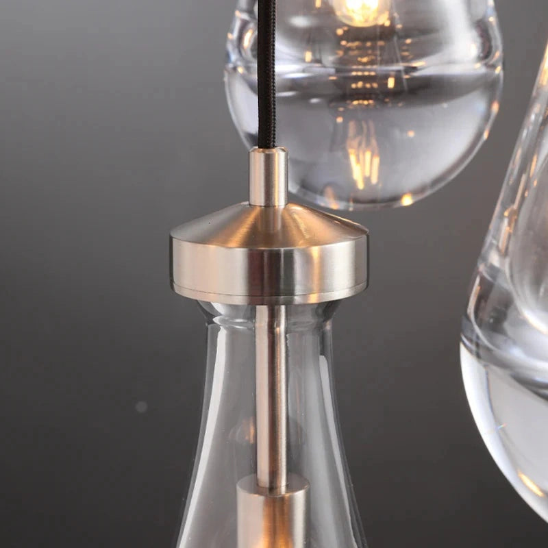 Raindrop Round Chandelier Modern Luxury Glass Chandelier For Living Room Dinning Room