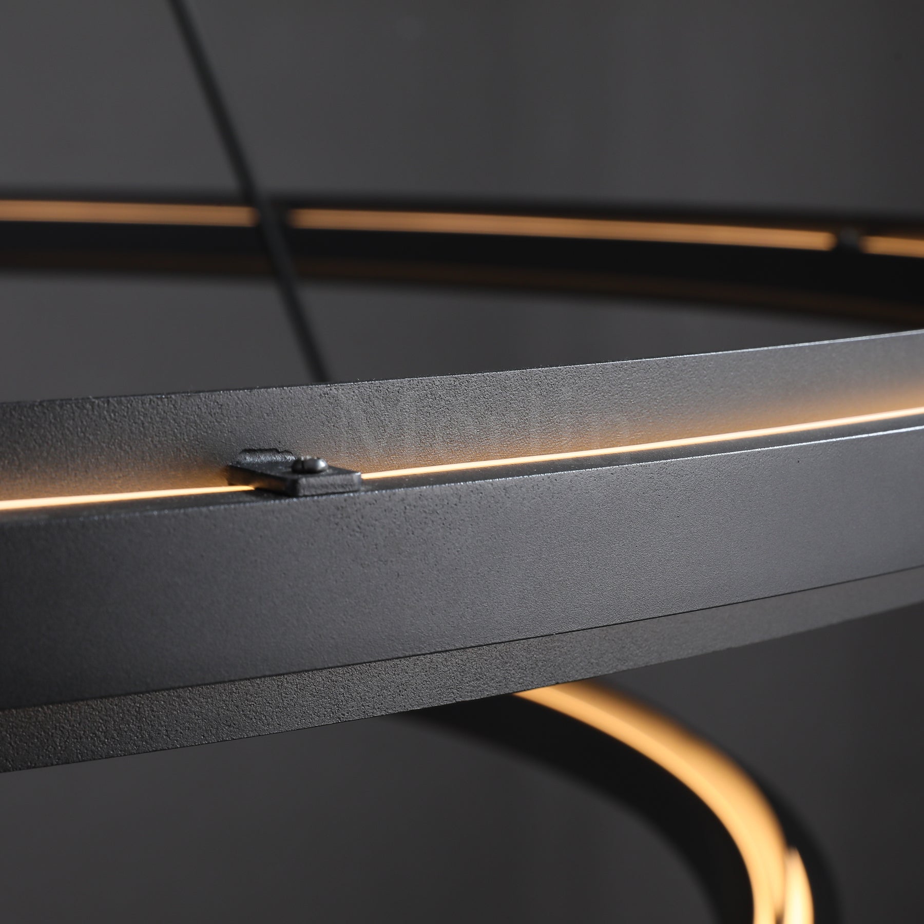 George Elegant Modern Two-Tier Round Lamp Fixture, Metal Chandelier for Living Room, Bedroom, Dining Room