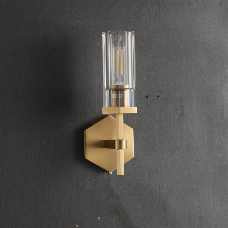 Kimberly Lambe Hexagonal Wall Sconce 14¼"H for Bedroom, Living Room, Kitchen Island