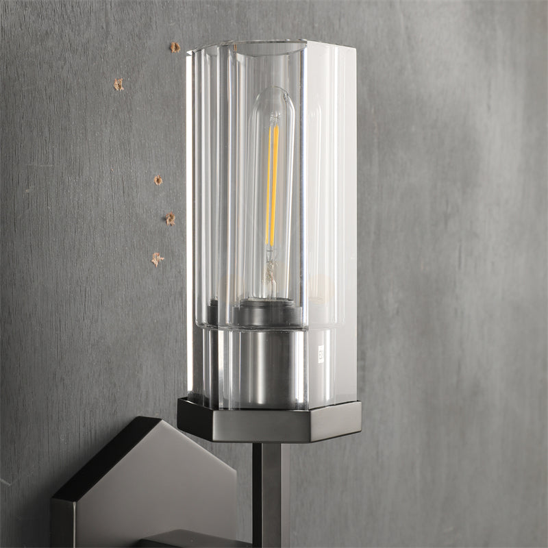 Kimberly Lambe Hexagonal Wall Sconce 14¼"H for Bedroom, Living Room, Kitchen Island