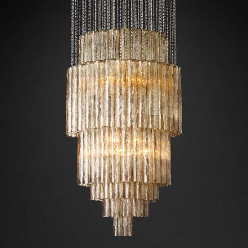 Grey Serena Multi-Tier Round Chandelier