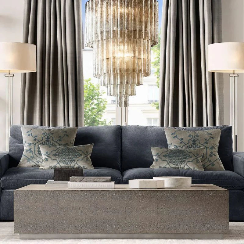 Grey Serena Multi-Tier Round Chandelier