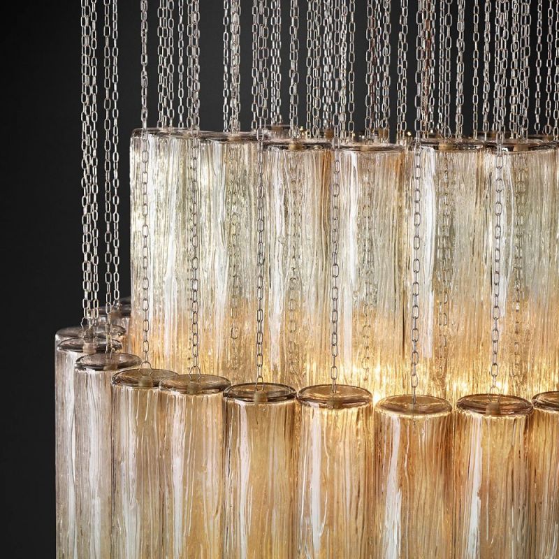 Grey Serena Multi-Tier Round Chandelier