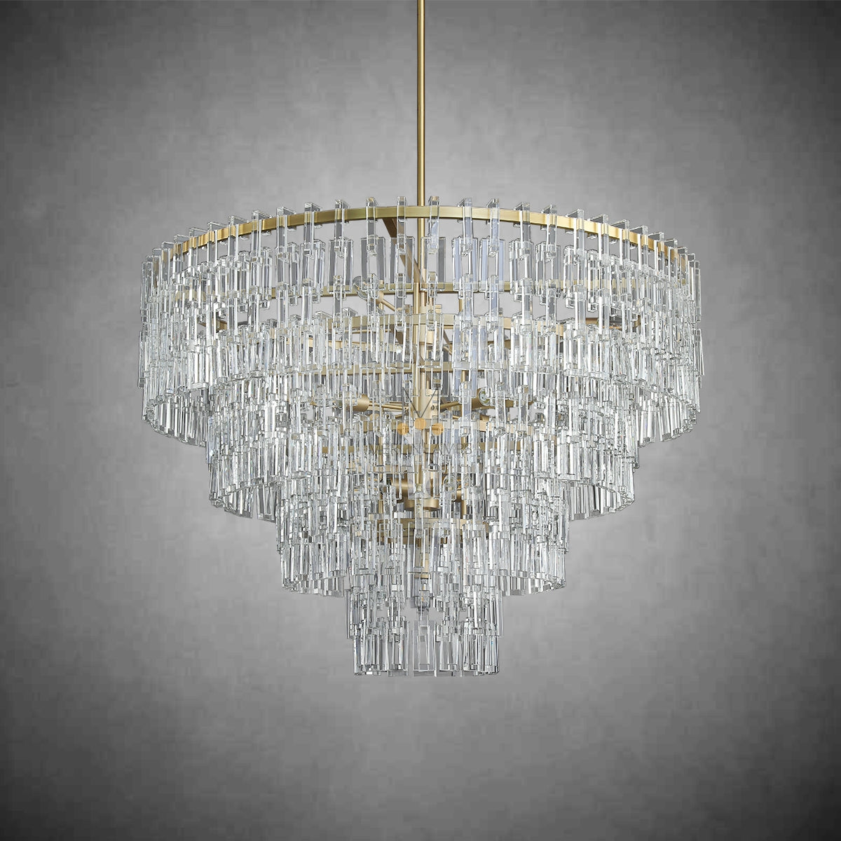 Melody K9 Crystal Tiered Round Chandelir for Living Room Bedroom, Kitchen Island