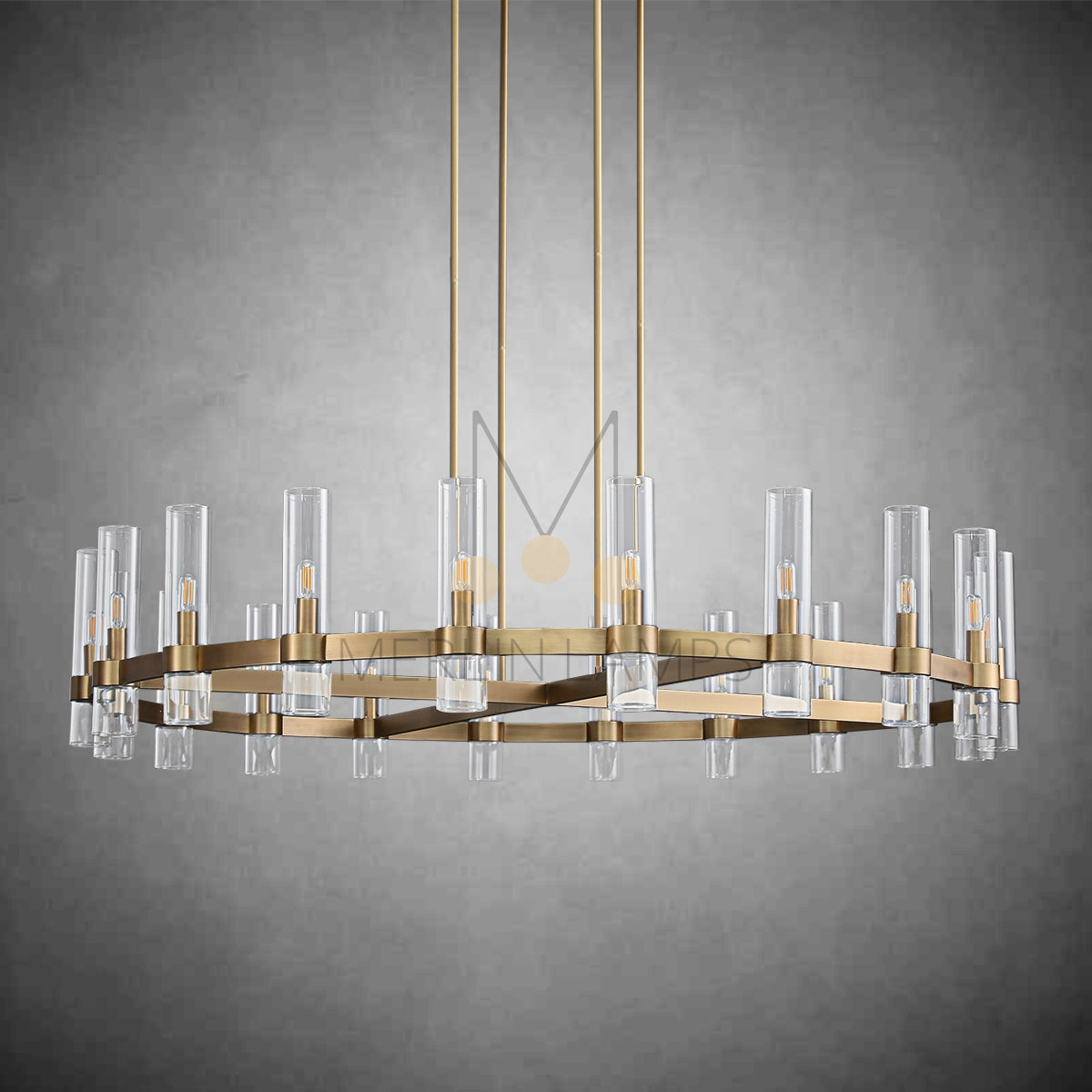 Nova Luxury Glass Round Chandelier 36" 48" 60"