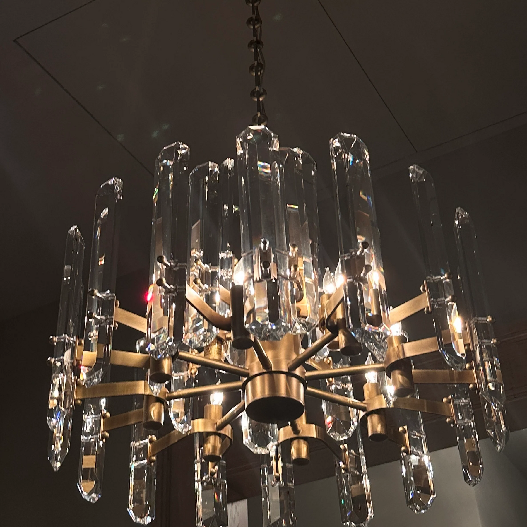 Gleam Series K9 Crystal Glass Linear Chandelier