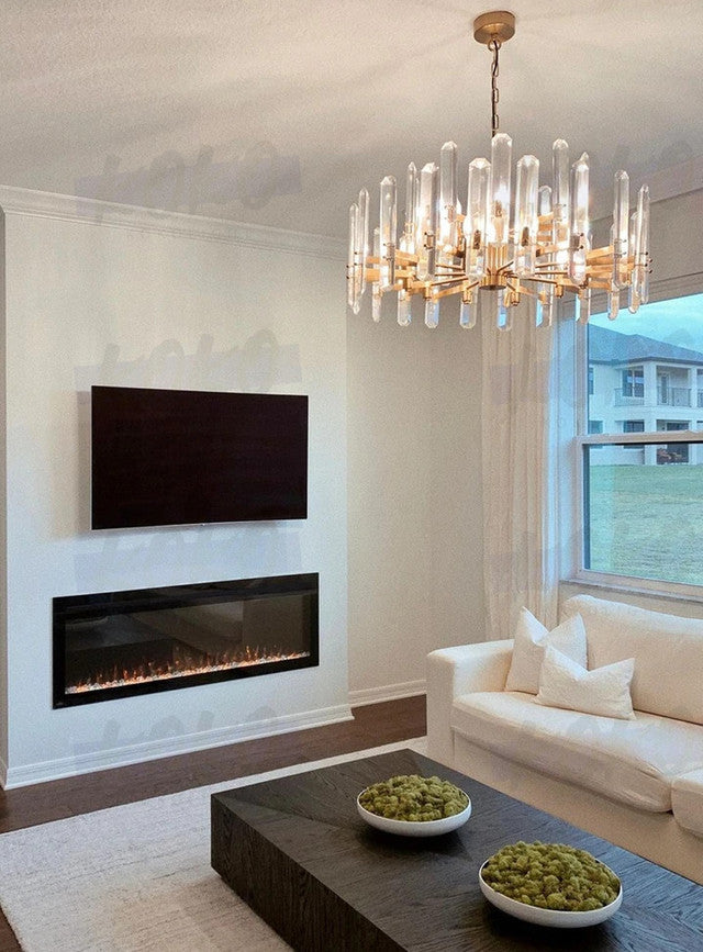 Gleam Series K9 Crystal Glass Linear Chandelier
