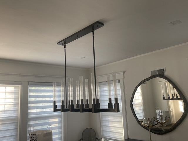 Pulse Candlestick Glass Linear Chandelier