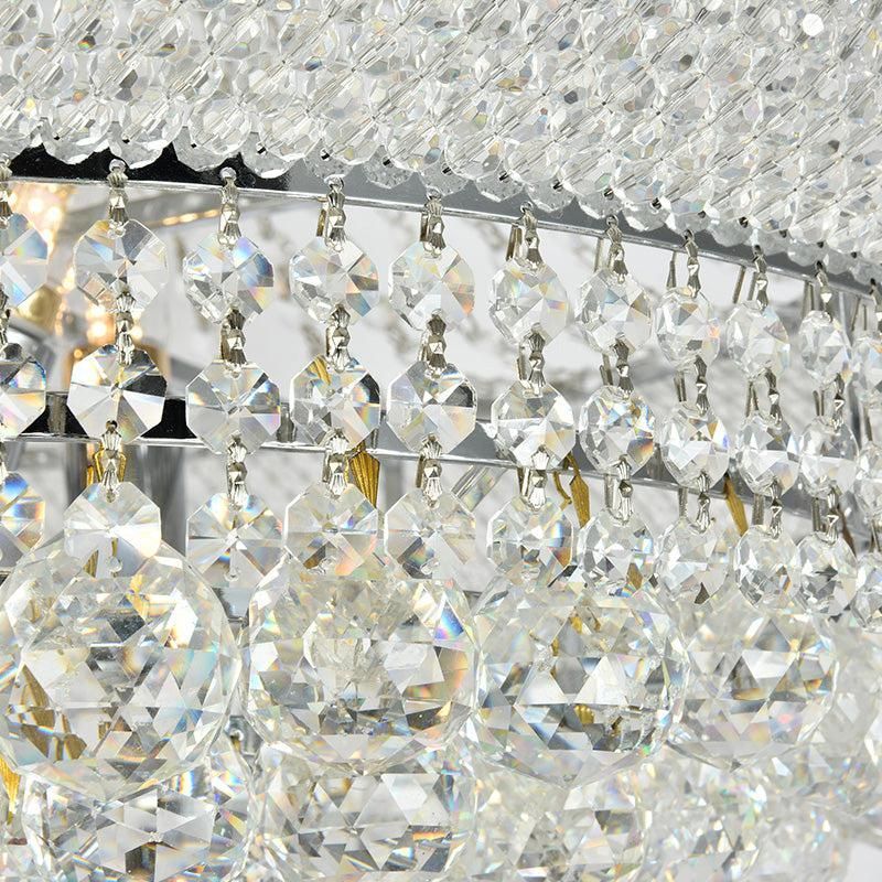 Luxury French Empire Chandelier for Villa Hall Ceiling Three-layers Crystal Light for Hotel Lobby