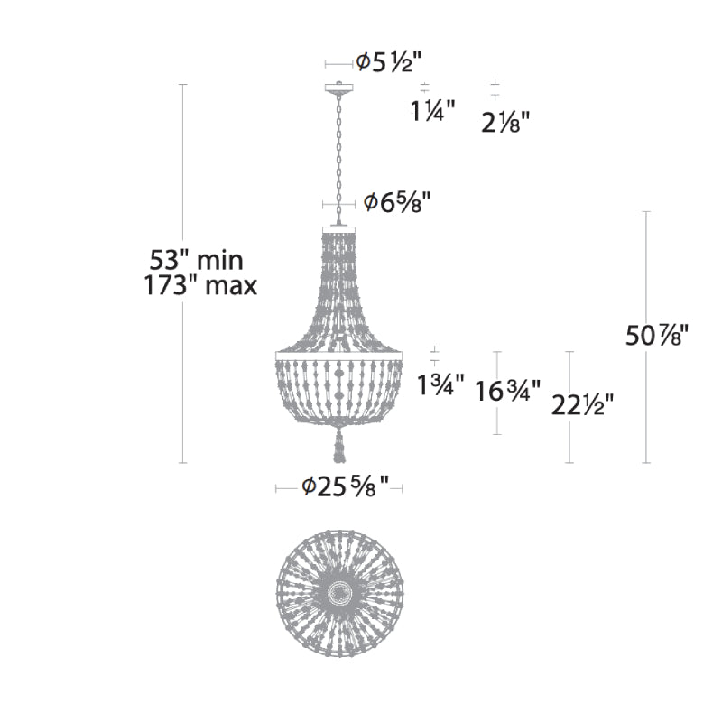 Merlinlamps S2826 Bali 26" LED Pendant