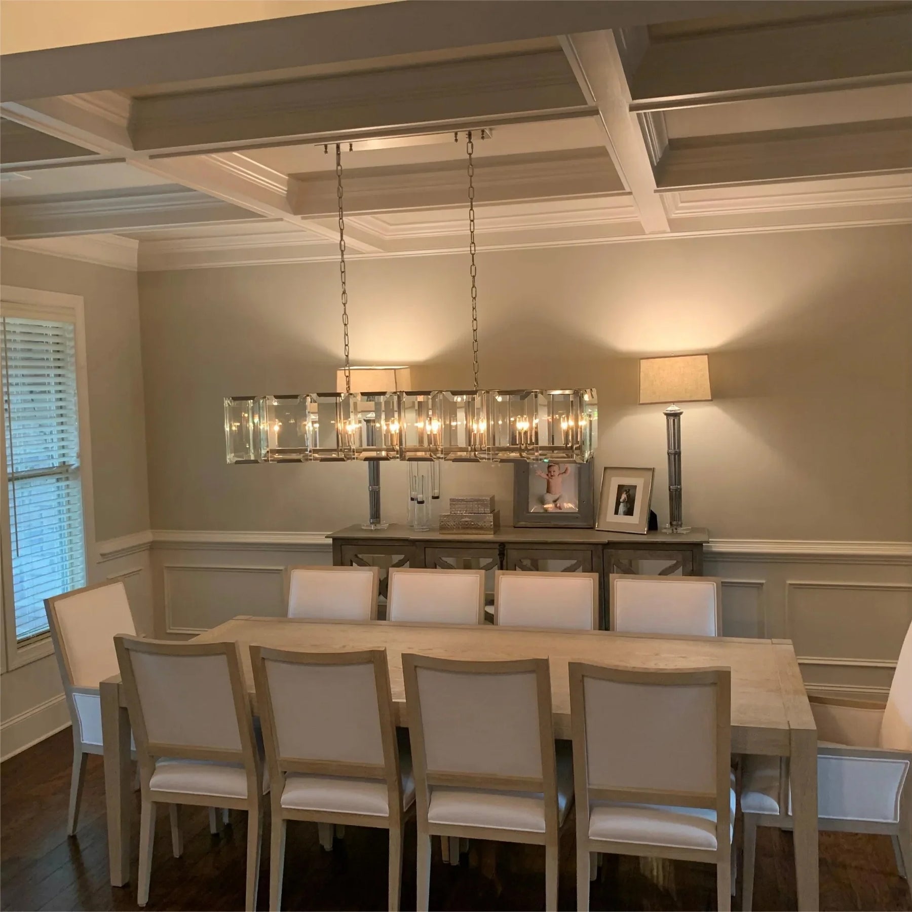 Charles Multicurve Modern Crystal Rectangular Chandelier, Luxury Elegance Lamp