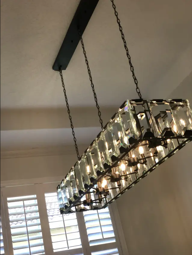 Charles Multicurve Modern Crystal Rectangular Chandelier, Luxury Elegance Lamp