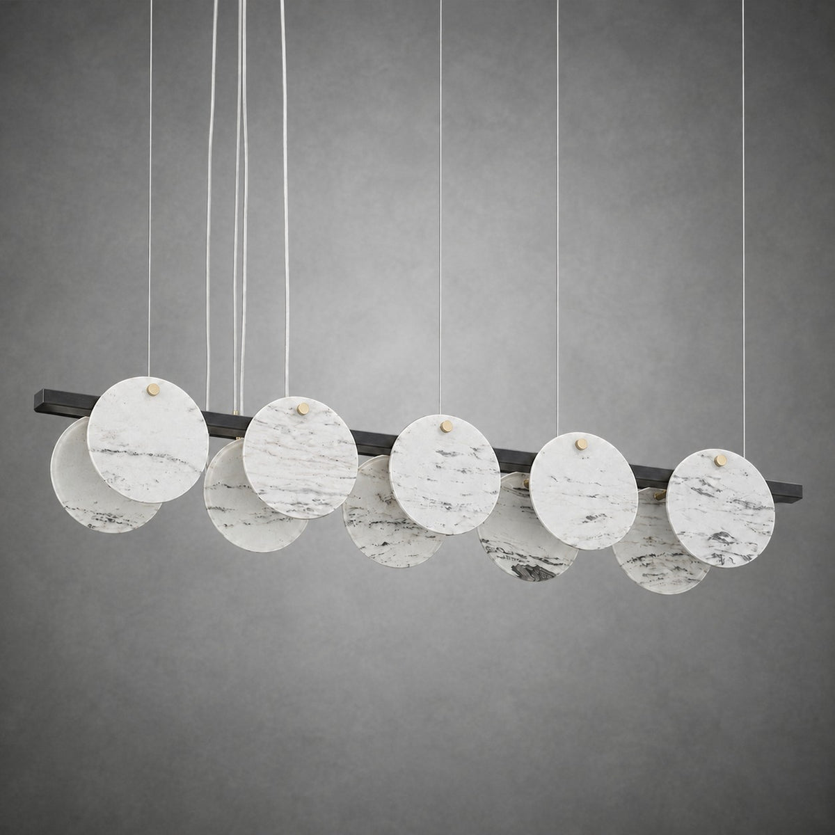 Modern Sculptural Luxury stone Linear Chandelier