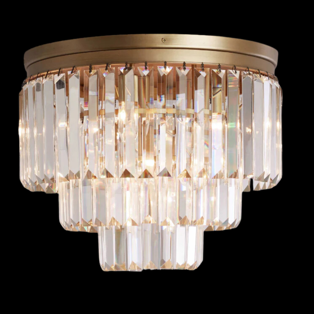 Modern Tiered Flush Mount Chandelier
