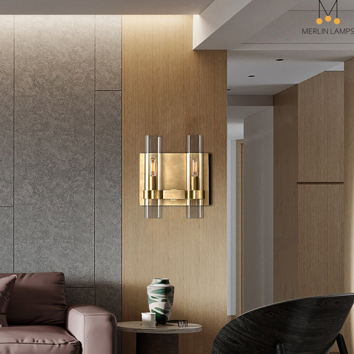Nova Double Glass Wall Sconce