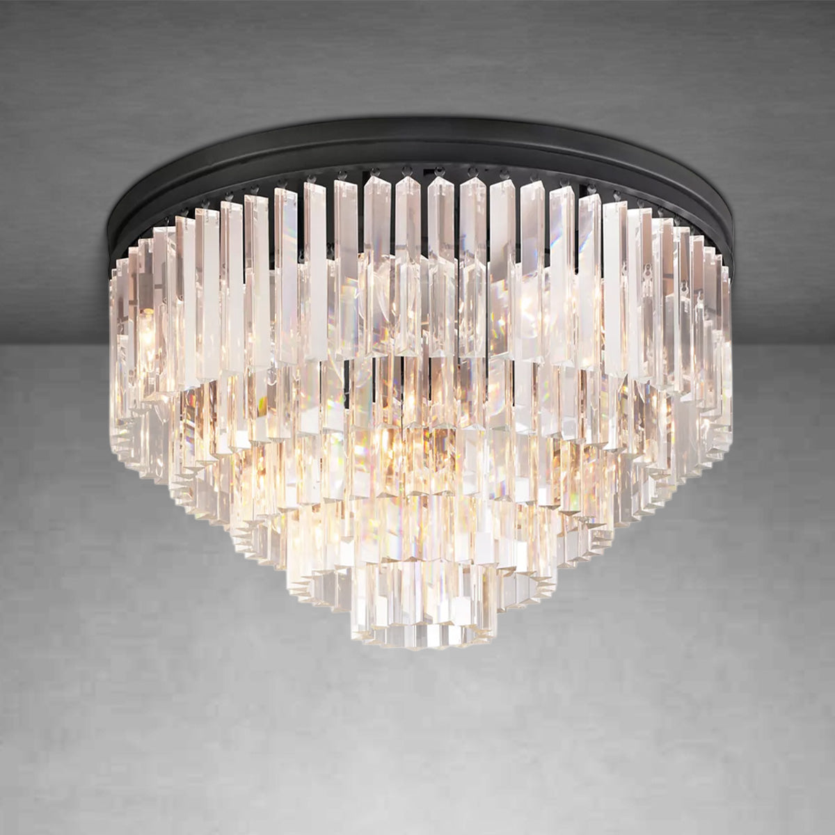 Odiana Crystal Multi-Layer Round Ceiling 20" 32"