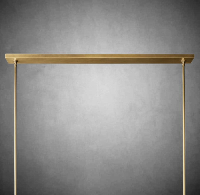 Paul Fabric Shade Linear Chandelier 49" 60”