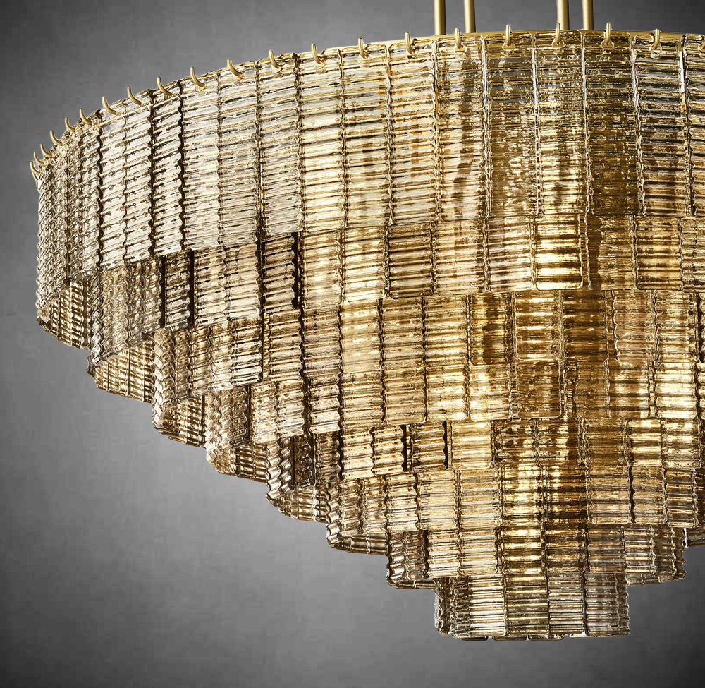 Sireno Smoke Glass Round Chandelier