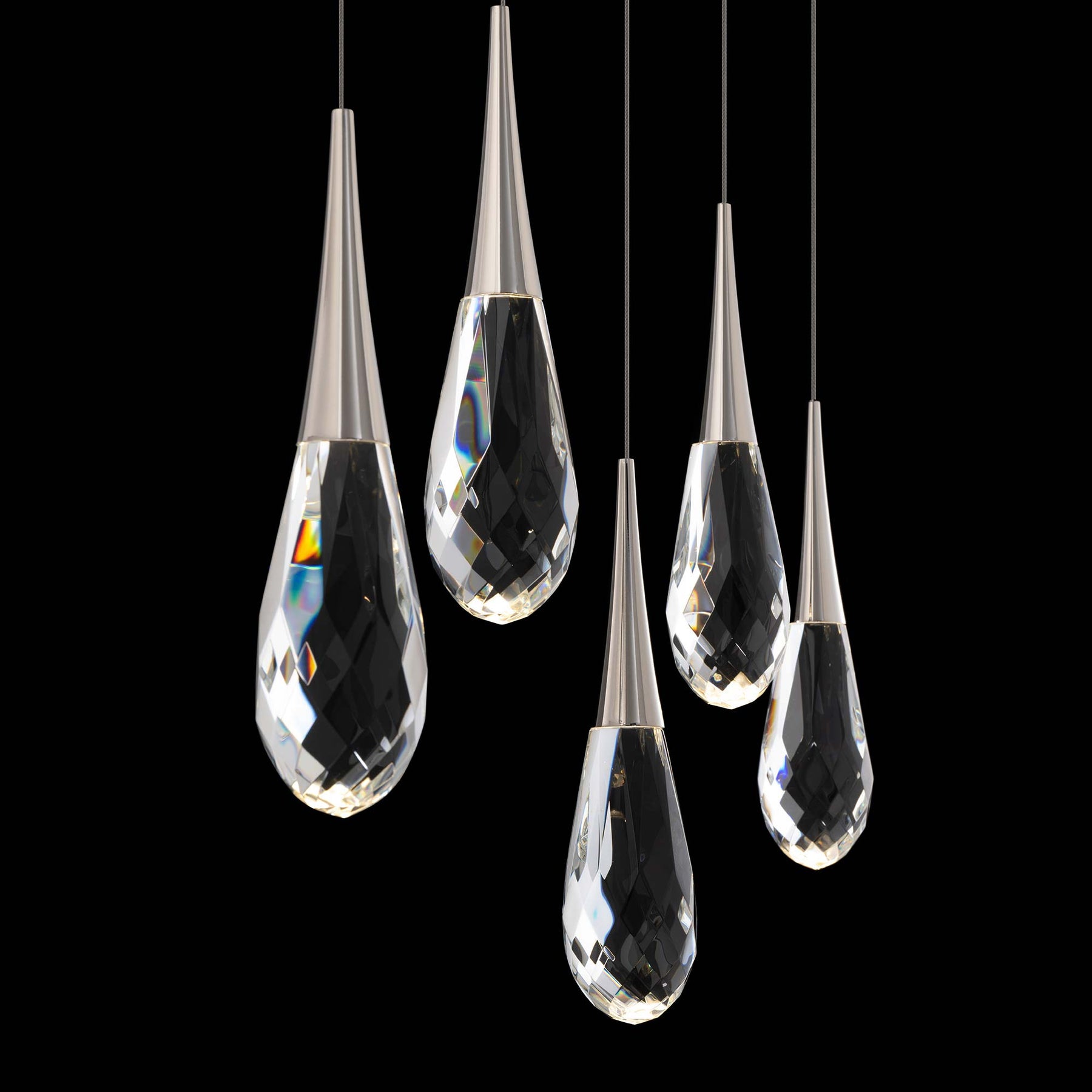 Hibiscus Linear LED Multi Pendant Light in Detail.