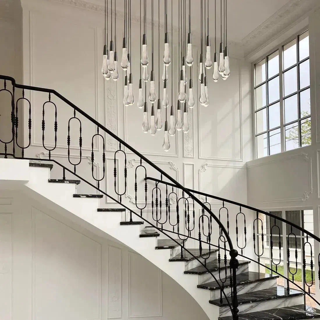 Solitaire Modern 17'' 24'' 36'' 58'' Round Chandelier Lighting