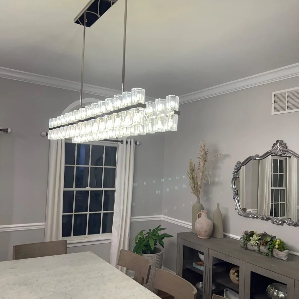 Reger Rectangular Chandelier 54" 72"
