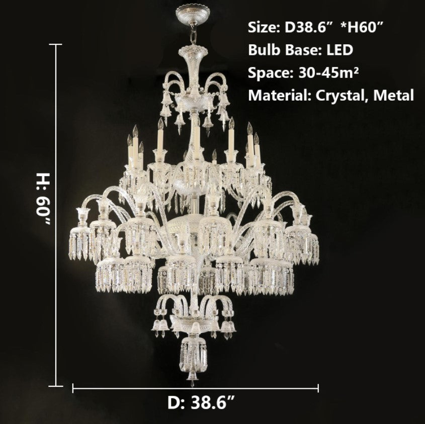 Luxury Royal Large Multi-layers CanMLe Crystal Chandelier For Living Room/Hall Decoration