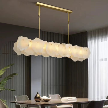 August Mordern marble Linear chandelier