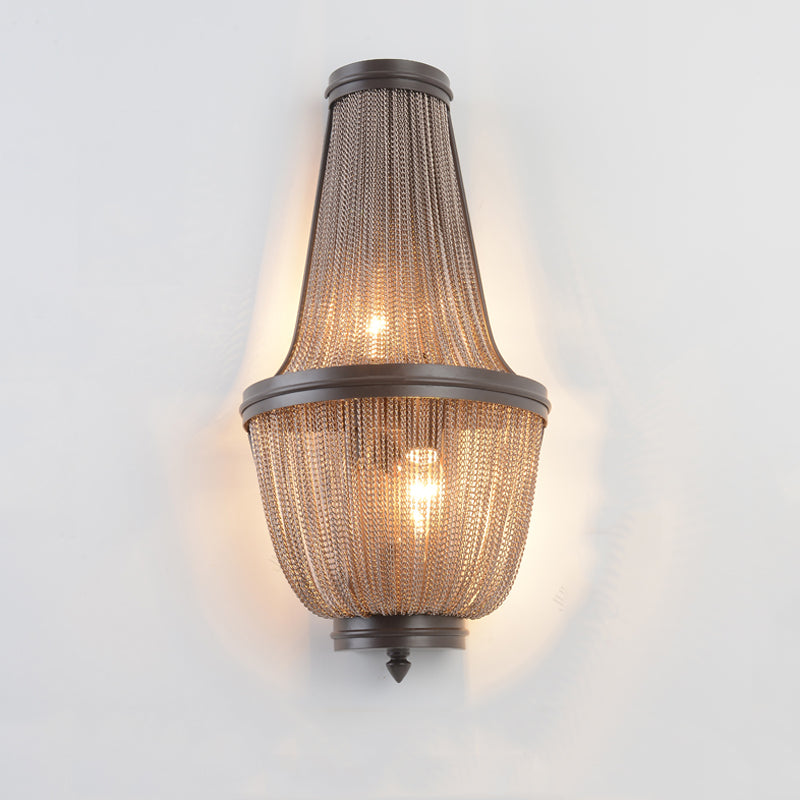 Nyasia Aluminum Chain Wall Sconce for Living Room, Kitchen, Bedroom