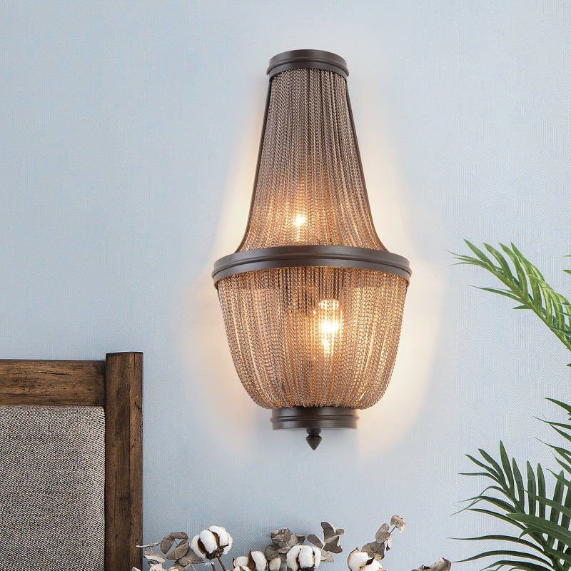 Nyasia Aluminum Chain Wall Sconce for Living Room, Kitchen, Bedroom